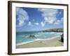 Porthcothan Bay with Trevose Head in Background, Cornwall, England, United Kingdom-Lee Frost-Framed Photographic Print