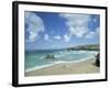 Porthcothan Bay with Trevose Head in Background, Cornwall, England, United Kingdom-Lee Frost-Framed Photographic Print