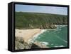 Porthcurno Cove, Cornwall, England, United Kingdom, Europe-Hunter David-Framed Stretched Canvas