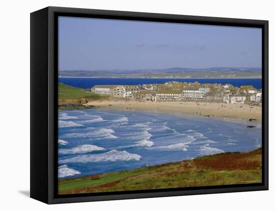 Porthmeor Beach, St. Ives, Cornwall, England, UK-Ken Gillham-Framed Stretched Canvas