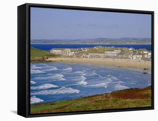Porthmeor Beach, St. Ives, Cornwall, England, UK-Ken Gillham-Framed Stretched Canvas
