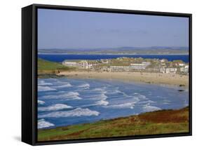 Porthmeor Beach, St. Ives, Cornwall, England, UK-Ken Gillham-Framed Stretched Canvas