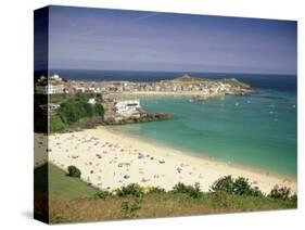 Porthminster Beach and Harbour, St. Ives, Cornwall, England, United Kingdom, Europe-Gavin Hellier-Stretched Canvas