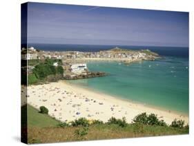 Porthminster Beach and Harbour, St. Ives, Cornwall, England, United Kingdom, Europe-Gavin Hellier-Stretched Canvas