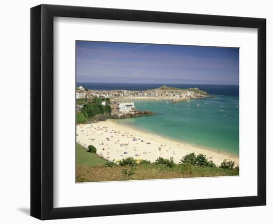 Porthminster Beach and Harbour, St. Ives, Cornwall, England, United Kingdom, Europe-Gavin Hellier-Framed Photographic Print