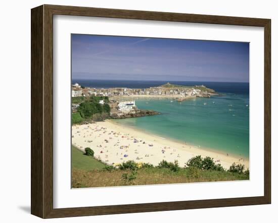 Porthminster Beach and Harbour, St. Ives, Cornwall, England, United Kingdom, Europe-Gavin Hellier-Framed Photographic Print