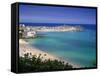 Porthminster Beach, St. Ives, Cornwal, England-Gavin Hellier-Framed Stretched Canvas