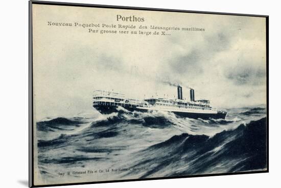 Porthos, Messageries Maritimes, Dampfer Auf See-null-Mounted Giclee Print