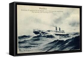 Porthos, Messageries Maritimes, Dampfer Auf See-null-Framed Stretched Canvas