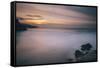 Porthtowan Beach Looking Along the Cornish Coastline at Sunset-Mark Doherty-Framed Stretched Canvas