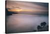Porthtowan Beach Looking Along the Cornish Coastline at Sunset-Mark Doherty-Stretched Canvas