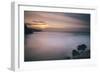 Porthtowan Beach Looking Along the Cornish Coastline at Sunset-Mark Doherty-Framed Photographic Print