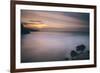 Porthtowan Beach Looking Along the Cornish Coastline at Sunset-Mark Doherty-Framed Photographic Print