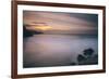 Porthtowan Beach Looking Along the Cornish Coastline at Sunset-Mark Doherty-Framed Photographic Print