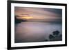 Porthtowan Beach Looking Along the Cornish Coastline at Sunset-Mark Doherty-Framed Photographic Print