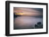 Porthtowan Beach Looking Along the Cornish Coastline at Sunset-Mark Doherty-Framed Photographic Print