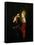 Portia and Shylock from 'The Merchant of Venice' Act IV, Scene I, c.1778-Edward Alcock-Framed Stretched Canvas