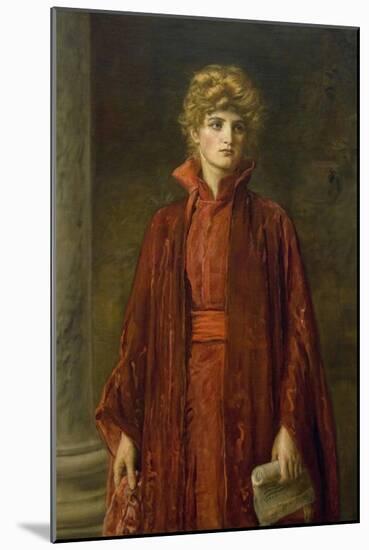 Portia (Kate Dolan)-John Everett Millais-Mounted Art Print