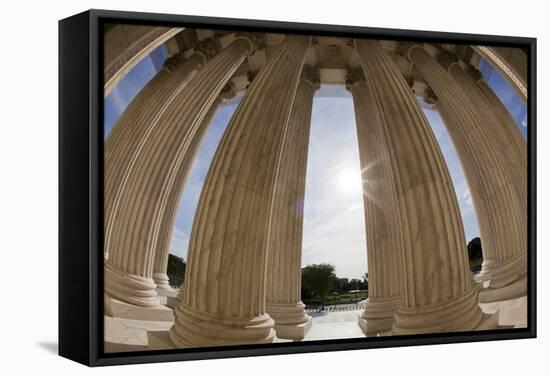 Portico Columns on the Supreme Court Building in Washington, DC-Paul Souders-Framed Stretched Canvas