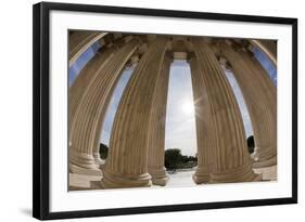 Portico Columns on the Supreme Court Building in Washington, DC-Paul Souders-Framed Photographic Print