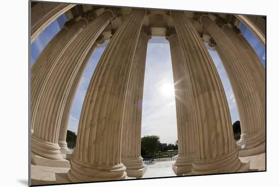 Portico Columns on the Supreme Court Building in Washington, DC-Paul Souders-Mounted Photographic Print