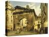 Portico of Octavia in Rome, 1869-Luigi Bazzani-Stretched Canvas