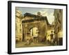 Portico of Octavia in Rome, 1869-Luigi Bazzani-Framed Giclee Print