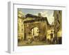 Portico of Octavia in Rome, 1869-Luigi Bazzani-Framed Giclee Print