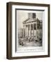 Portico of the Church of St Martin-In-The-Fields, Westminster, London, 1842-George Scharf-Framed Giclee Print