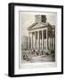 Portico of the Church of St Martin-In-The-Fields, Westminster, London, 1842-George Scharf-Framed Giclee Print