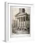 Portico of the Church of St Martin-In-The-Fields, Westminster, London, 1842-George Scharf-Framed Giclee Print