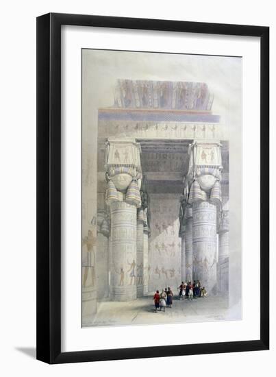 Portico of the Temple of Dendera, 19th Century-David Roberts-Framed Giclee Print