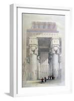Portico of the Temple of Dendera, 19th Century-David Roberts-Framed Giclee Print