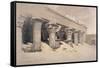 Portico of the Temple of Edfou, Egypt-David Roberts-Framed Stretched Canvas
