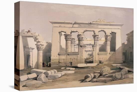 Portico of the Temple of Kalabshe, Nubia-David Roberts-Stretched Canvas