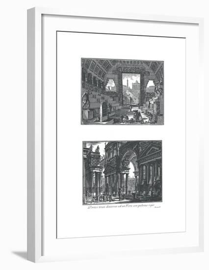 Portico-Giovanni Battista Piranesi-Framed Art Print