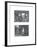 Portico-Giovanni Battista Piranesi-Framed Art Print