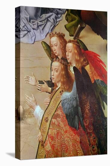 Portinari Altarpiece, Central Panel (Detail of the Angels to the right Hand Side), C.1479 (Oil on P-Hugo van der Goes-Stretched Canvas