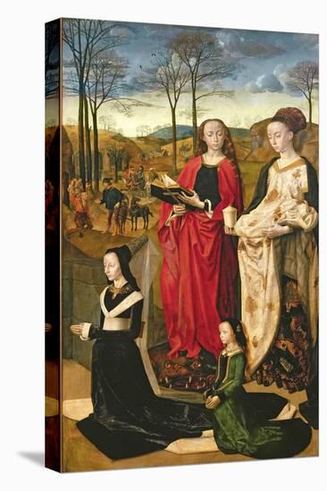 Portinari Altarpiece, St. Mary Magdalen and St. Margaret, Maria Baroncelli and Daughter, c.1479-Hugo van der Goes-Stretched Canvas
