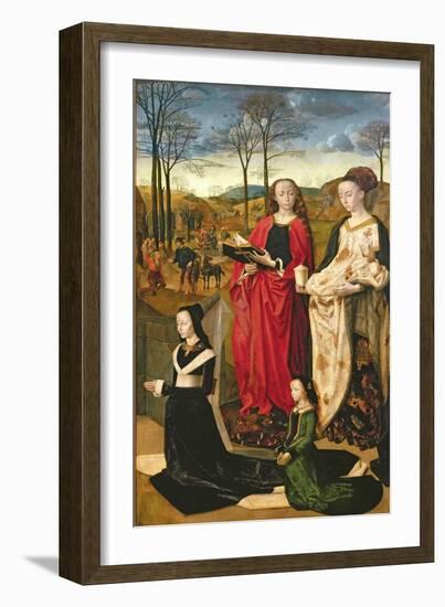 Portinari Altarpiece, St. Mary Magdalen and St. Margaret, Maria Baroncelli and Daughter, c.1479-Hugo van der Goes-Framed Giclee Print