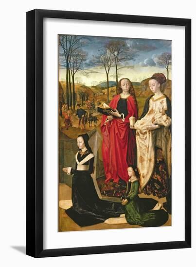 Portinari Altarpiece, St. Mary Magdalen and St. Margaret, Maria Baroncelli and Daughter, c.1479-Hugo van der Goes-Framed Giclee Print