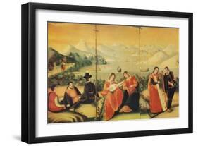 'Portion of a Japanese Folding Screen of the Keicho Period', c1600, (1936)-Unknown-Framed Giclee Print