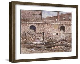Portion of London Wall Showing the Internal Face on Cooper's Row, City of London, 1864-J Maund-Framed Giclee Print