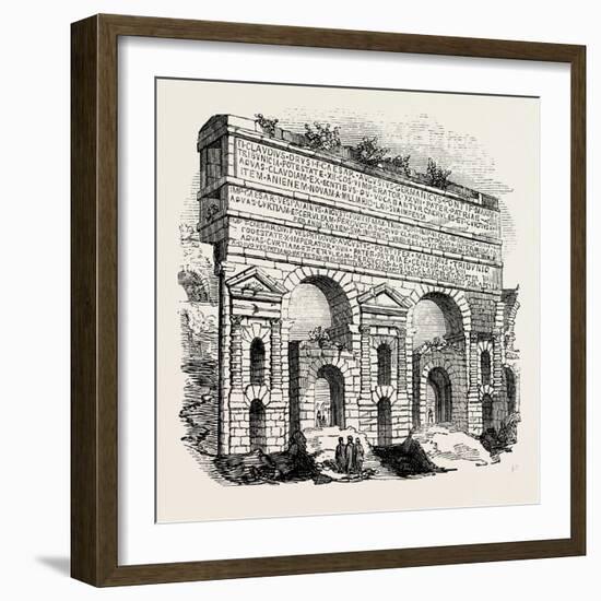 Portion of the Claudian Aqueduct. Rome Italy-null-Framed Giclee Print