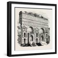 Portion of the Claudian Aqueduct. Rome Italy-null-Framed Giclee Print