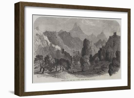 Portion of the Great Wall of China, Showing the Pass of Sha-Po-Yu-null-Framed Giclee Print