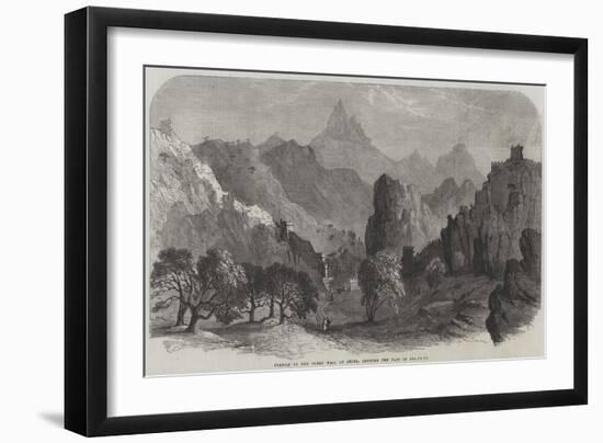 Portion of the Great Wall of China, Showing the Pass of Sha-Po-Yu-null-Framed Giclee Print