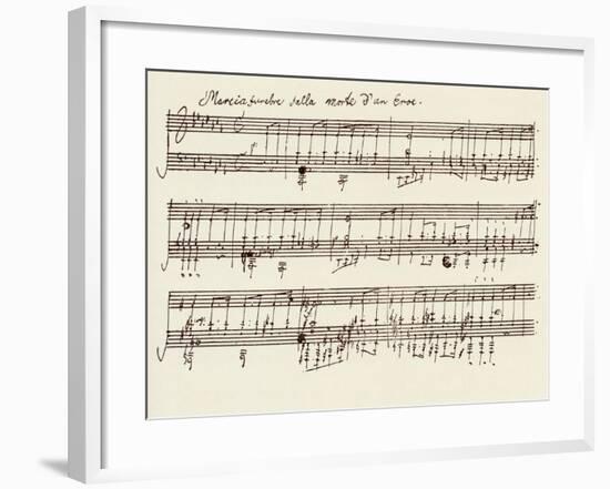 Portion of the Manuscript of Beethoven's a Flat Major Sonata, Opus 26-Ludwig Van Beethoven-Framed Giclee Print