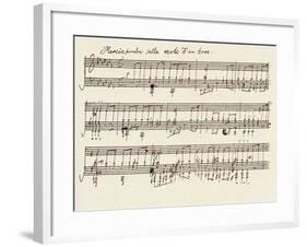 Portion of the Manuscript of Beethoven's a Flat Major Sonata, Opus 26-Ludwig Van Beethoven-Framed Giclee Print