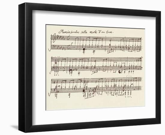 Portion of the Manuscript of Beethoven's a Flat Major Sonata, Opus 26-Ludwig Van Beethoven-Framed Giclee Print